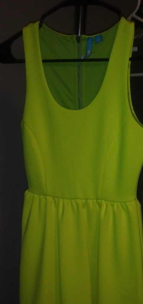 Neon green dress